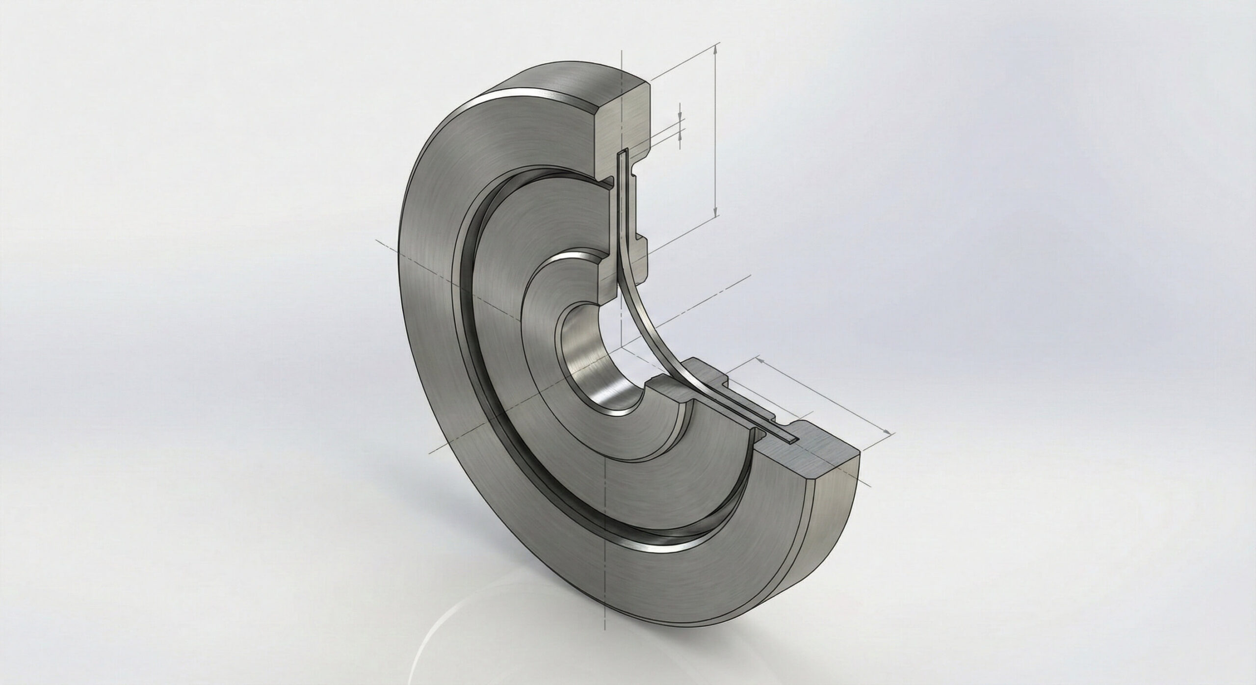 طراحی سه بعدی لولای خمشی برشی (Notch Hinge) که بخش نازک شده و مکانیزم عملکرد آن را نشان می‌دهد.