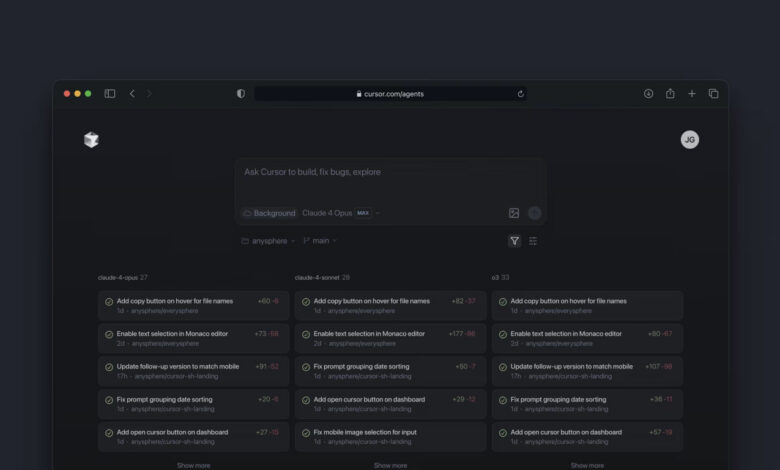 کورسور اِیجنت روی وب و موبایل فعال شد